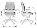 Fotel obrotowy KB-912B CZARNY - krzesło biurowe do biurka - TILT