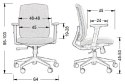 Fotel obrotowy ZN-605-B tk.30 czarny - krzesło biurowe do biurka - TILT
