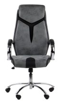 Fotel obrotowy CLIFTON tk. A45/PU szary - krzesło biurowe do biurka - TILT