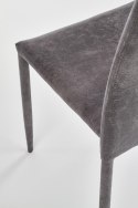 Halmar K375 krzesło ciemny popielaty ekoskóra/metal