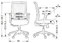 Fotel obrotowy RIVERTON F/L/AL - różne kolory - czarny-szary - krzesło biurowe do biurka - TILT