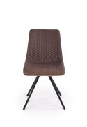 Halmar K394 krzesło brązowe/beżowe tkanina,ekoskóra /stelaż czarny