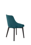 Halmar TOLEDO 3 krzesło czarny / tap. velvet pikowany Karo 4 - MONOLITH 37 (ciemny zielony)