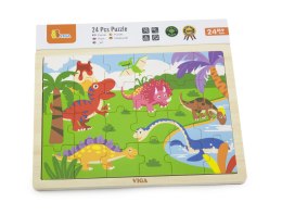 Viga Viga 51460 Puzzle na podkładce 24 elementy - dinozaury