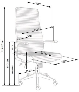 Halmar AREZZO fotel obrotowy gabinetowy popielaty tkanina+ekoskóra TILT