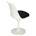D2.DESIGN Krzesło Tul białe/czarna poduszka