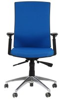 Fotel obrotowy KB-8922B/ALU NIEBIESKI - krzesło biurowe do biurka - TILT