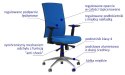 Fotel obrotowy KB-8922B/ALU NIEBIESKI - krzesło biurowe do biurka - TILT