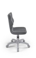 Entelo Petit Szary JS33 rozmiar 4 - DOBRE KRZESŁO dla kręgosłupa, ortopedyczne - fotel obrotowy do biurka