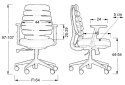 Fotel obrotowy LOOP CZARNY - krzesło biurowe do biurka - TILT