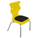 Ergonomiczne krzesło szkolne Spider Soft rozmiar 1 żółty - dobre krzesło stacjonarne do biurka, ławki, szkoły, sali konferencyjnej dla dzieci i dla dorosłych 