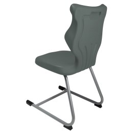 Ergonomiczne krzesło szkolne C-line rozmiar 3 szary - dobre krzesło stacjonarne do biurka, ławki, szkoły, sali konferencyjnej dla dzieci i dla dorosłych 