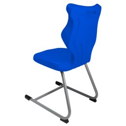 Ergonomiczne krzesło szkolne C-line rozmiar 4 niebieski - dobre krzesło stacjonarne do biurka, ławki, szkoły, sali konferencyjnej dla dzieci i dla dorosłych 