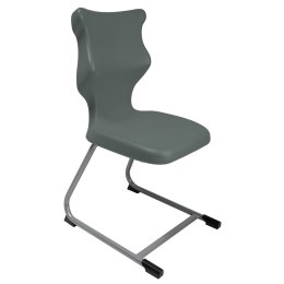 Ergonomiczne krzesło szkolne C-line rozmiar 6 szary - dobre krzesło stacjonarne do biurka, ławki, szkoły, sali konferencyjnej dla dzieci i dla dorosłych 