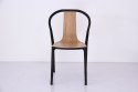 King Home Krzesło VINCENT WOOD naturalne - sklejka drewniana / polipropylen czarny mat