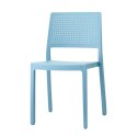 SCAB Design Krzesło Emi niebieskie wykonane z technopolimeru do jadalni, kuchni