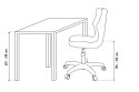 ENTELO Petit Szary Velvet 17 rozmiar 3 - DOBRE KRZESŁO dla kręgosłupa, ortopedyczne - fotel obrotowy do biurka
