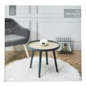 Intesi Stolik Narita niebieski okrągły stolik kawowy do salonu
