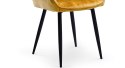 Halmar K418 krzesło musztardowy ( żółty ) tkanina velvet/czarny