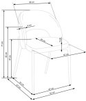 Halmar K373 krzesło beżowy materiał: tkanina / stal malowana proszkowo