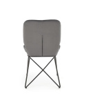 Halmar K454 krzesło popielaty tkanina velvet / stal czarny