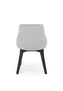 Halmar TOLEDO 3 krzesło czarny / tap. velvet pikowany Karo 4 - MONOLITH 85 (jasny popiel)
