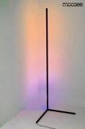 Moosee MOOSEE lampa podłogowa LED CORNER RGB czarna metalowa pilot w zestawie