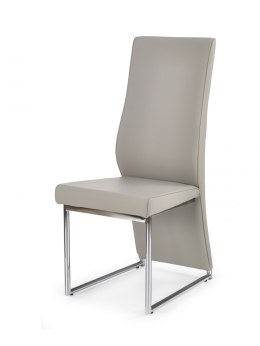 Halmar K213 krzesło cappuccino ekoskóra płozy chrom