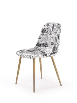 Halmar K220 krzesło tapicerka wielobarwny, nogi - dąb miodowy