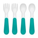 OXO OXO Sztućce Plastikowe 12m+ Teal 4 szt