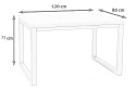 SIGNAL STÓŁ LORAS II OKLEINA NATURALNA DĄB/ STELAŻ METAL CZARNY 120x80