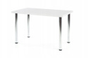 HALMAR stół MODEX 120x68 kolor blat płyta meblowa okleinowana - biały mat, nogi - stal chromowana