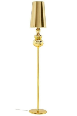 Moosee MOOSEE lampa podłogowa stojąca QUEEN złota aluminium w lustrzanym połysku gładki abażur tworzywo