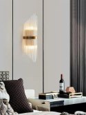 Moosee MOOSEE Kinkiet lampa ścienna FLORENS L złota metal szkło kryształowe transparentny 2xE14 do domu hotelu lokalu gabinetu