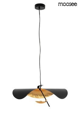 Moosee MOOSEE lampa wisząca LED STING RAY 60 czarna mat / złota metalowa do biura lokalu domu