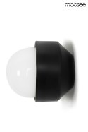 Moosee MOOSEE kinkiet lampa ścienna DROPS 3 czarna stal węglowa okrągłe szklane klosze białe 3 x G9