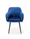 Halmar K429 krzesło granatowy tkanina velvet /nogi czarny, stal malowana proszkowo
