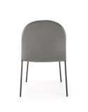 Halmar K443 krzesło do jadalni popielaty, materiał: tkanina velvet / stal malowana proszkowo