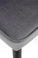Halmar K446 krzesło do jadalni popielaty, materiał: tkanina velvet / stal malowana proszkowo