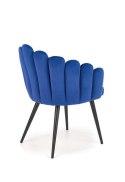 Halmar K410 krzesło do jadalni granatowy velvet, materiał: tkanina / stal malowana proszkowo