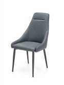 Halmar K465 krzesło do jadalni ciemny popiel, materiał: ekoskóra / stal malowana proszkowo