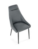 Halmar K465 krzesło do jadalni ciemny popiel, materiał: ekoskóra / stal malowana proszkowo