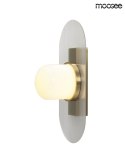 Moosee MOOSEE Kinkiet lampa ścienna LED ROSA transparentna akryl metal złoty klosz szkło mleczny montaż pionowy lub poziomy
