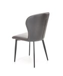 Halmar K466 krzesło do jadalni ciemny popiel, materiał: tkanina / ekoskóra / stal malowana proszkowo