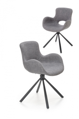 Halmar K475 krzesło do jadalni popiel, materiał: tkanina / stal malowana proszkowo