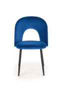 Halmar K384 krzesło do jadalni granatowy, materiał: tkanina / stal malowana czarny