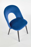 Halmar K384 krzesło do jadalni granatowy, materiał: tkanina / stal malowana czarny