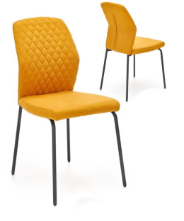 Halmar K461 krzesło do jadalni musztardowy, materiał: tkanina / metal