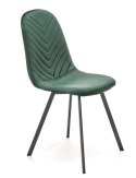Halmar K462 krzesło do jadalni ciemny zielony, materiał: tkanina - velvet / metal