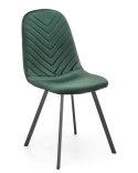 Halmar K462 krzesło do jadalni ciemny zielony, materiał: tkanina - velvet / metal